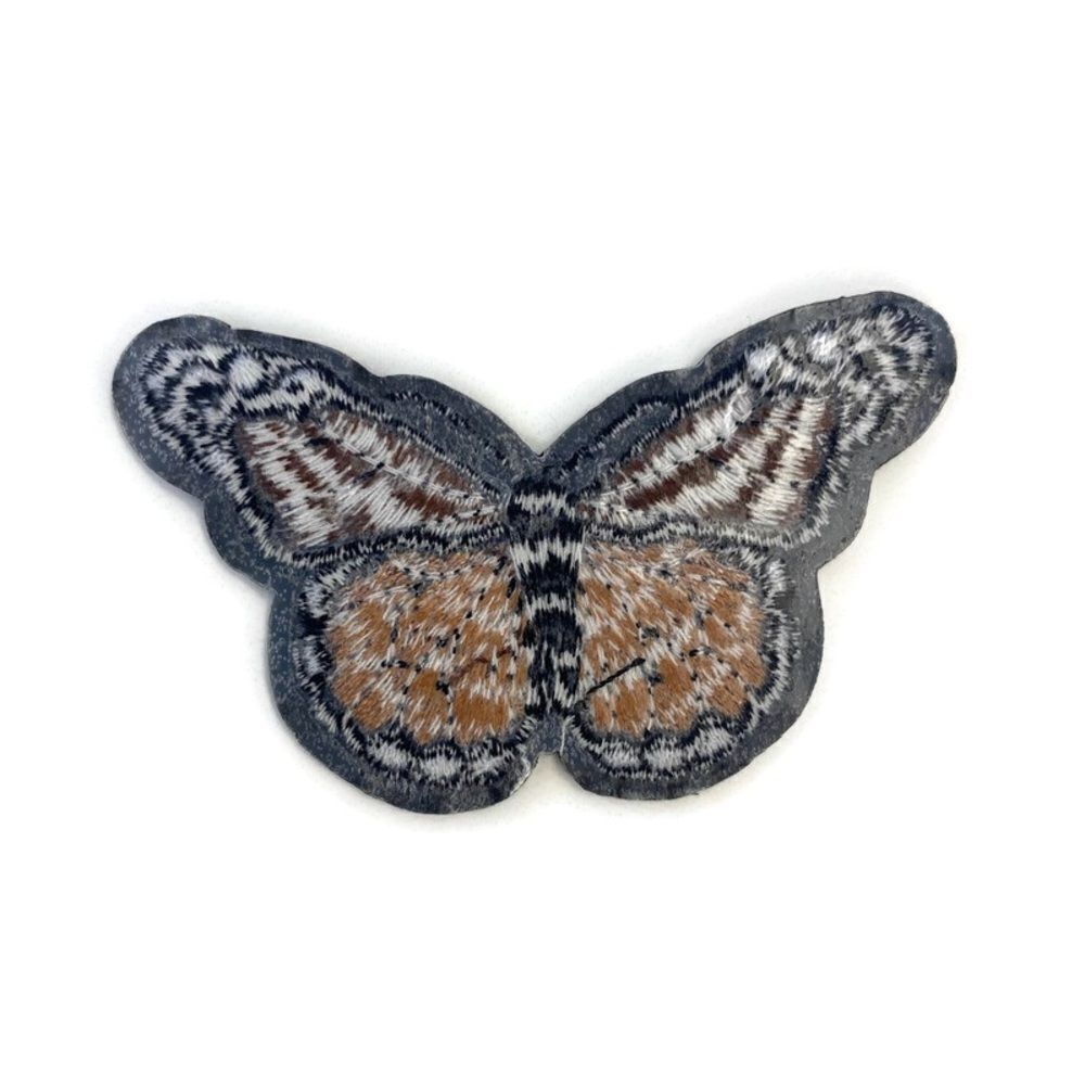 Brown Butterfly Embroidered Patch - Picture 3 of 3